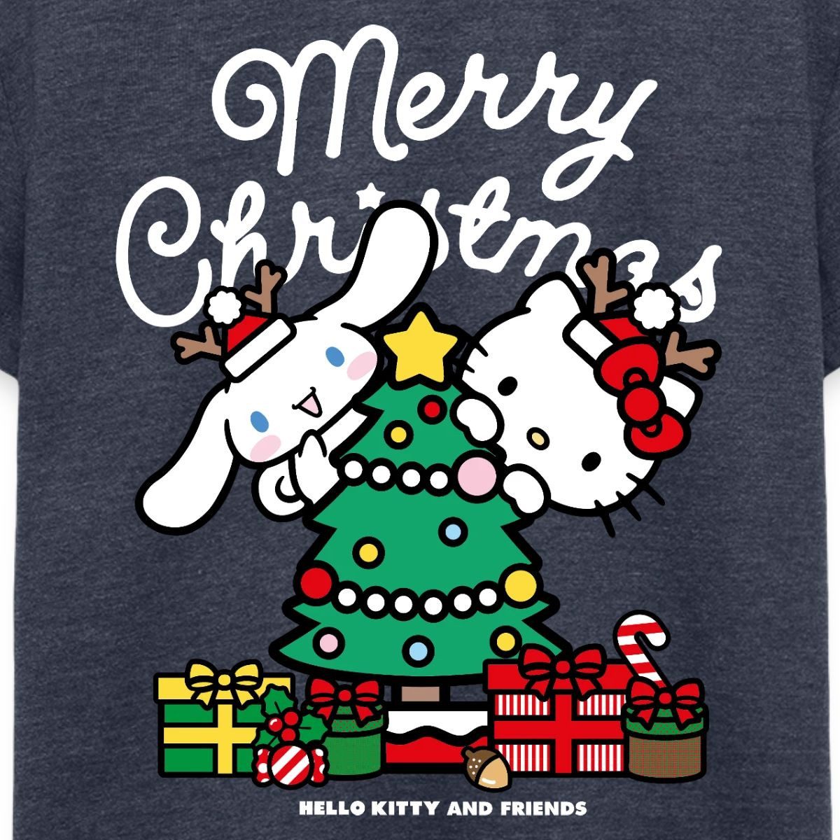 Spreadshirt T-Shirt Hello Kitty Und Cinnamoroll Weihnachten Kinder Premium T-Shirt (1-tlg)