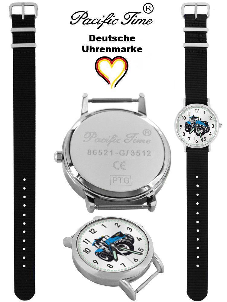 Wechselarmband, Match Armbanduhr schwarz blau Kinder Design Gratis - Time und Versand Mix Traktor Pacific Quarzuhr