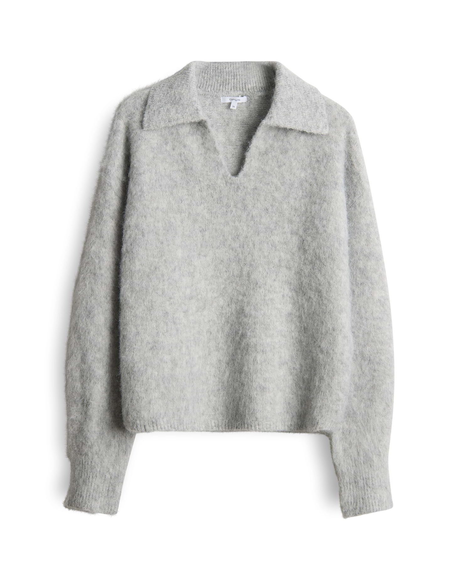 OPUS Strickpullover PELSIE flauschiger Strickpullover mit Polokragen locker günstig online kaufen