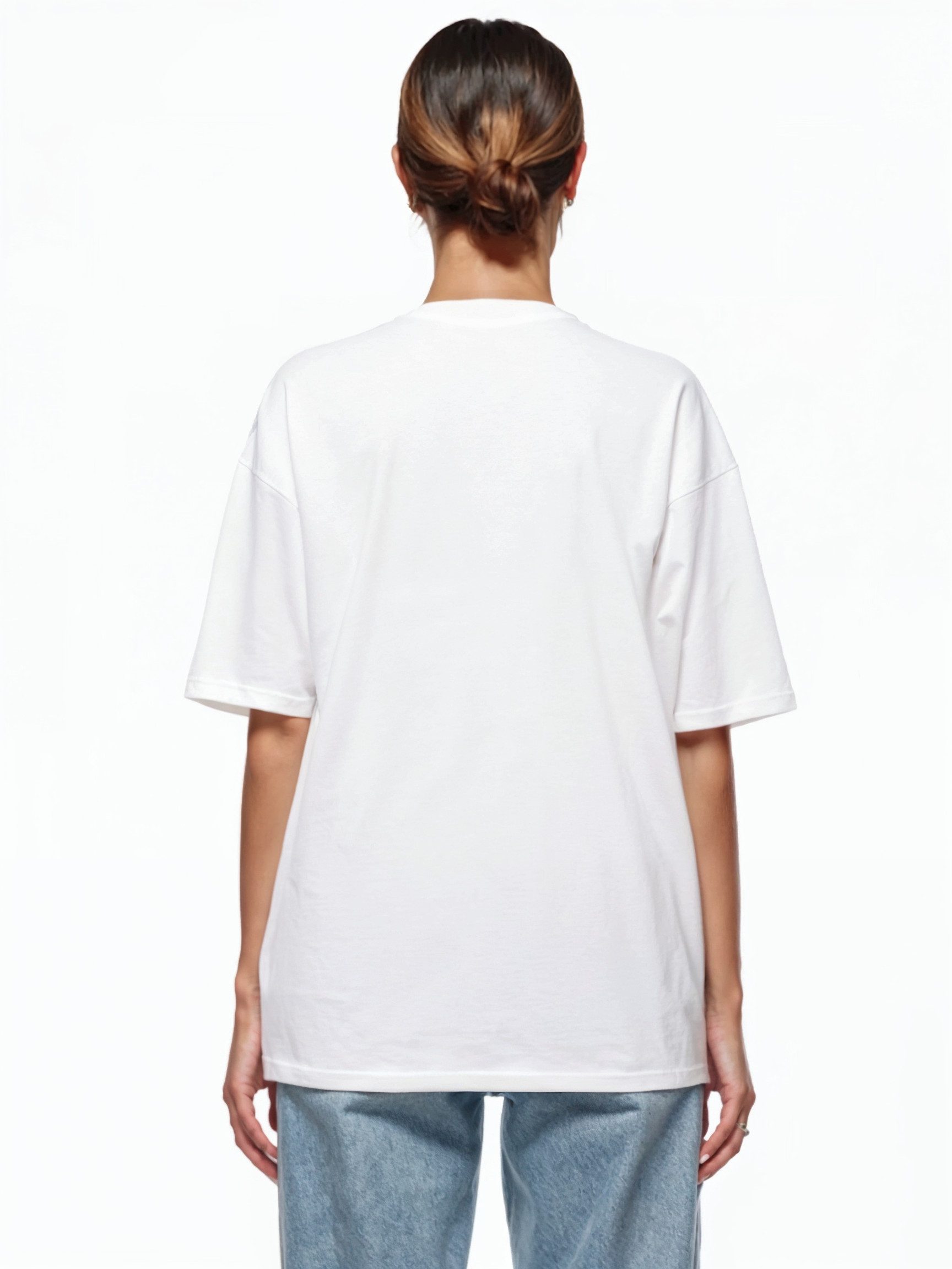 trueprodigy Oversize-Shirt Marin F Logoprint Rundhals dicker Stoff