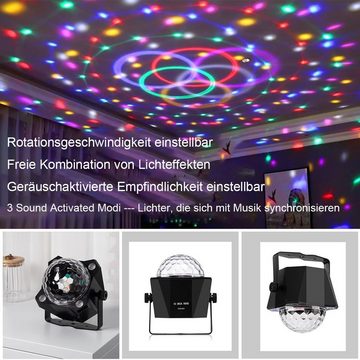 DOPWii Discolicht Partylichter, LED-Farb-Stroboskop-Lichter, Bühnenlicht, für Party, Bar, Zuhause