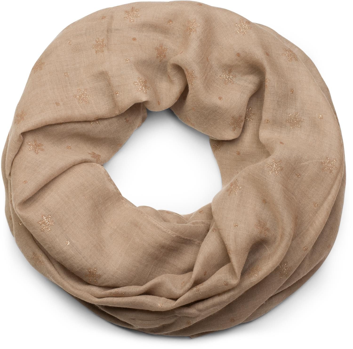 styleBREAKER Loop Loop mit glitzerndem Schneeflocken Print, (1-St)