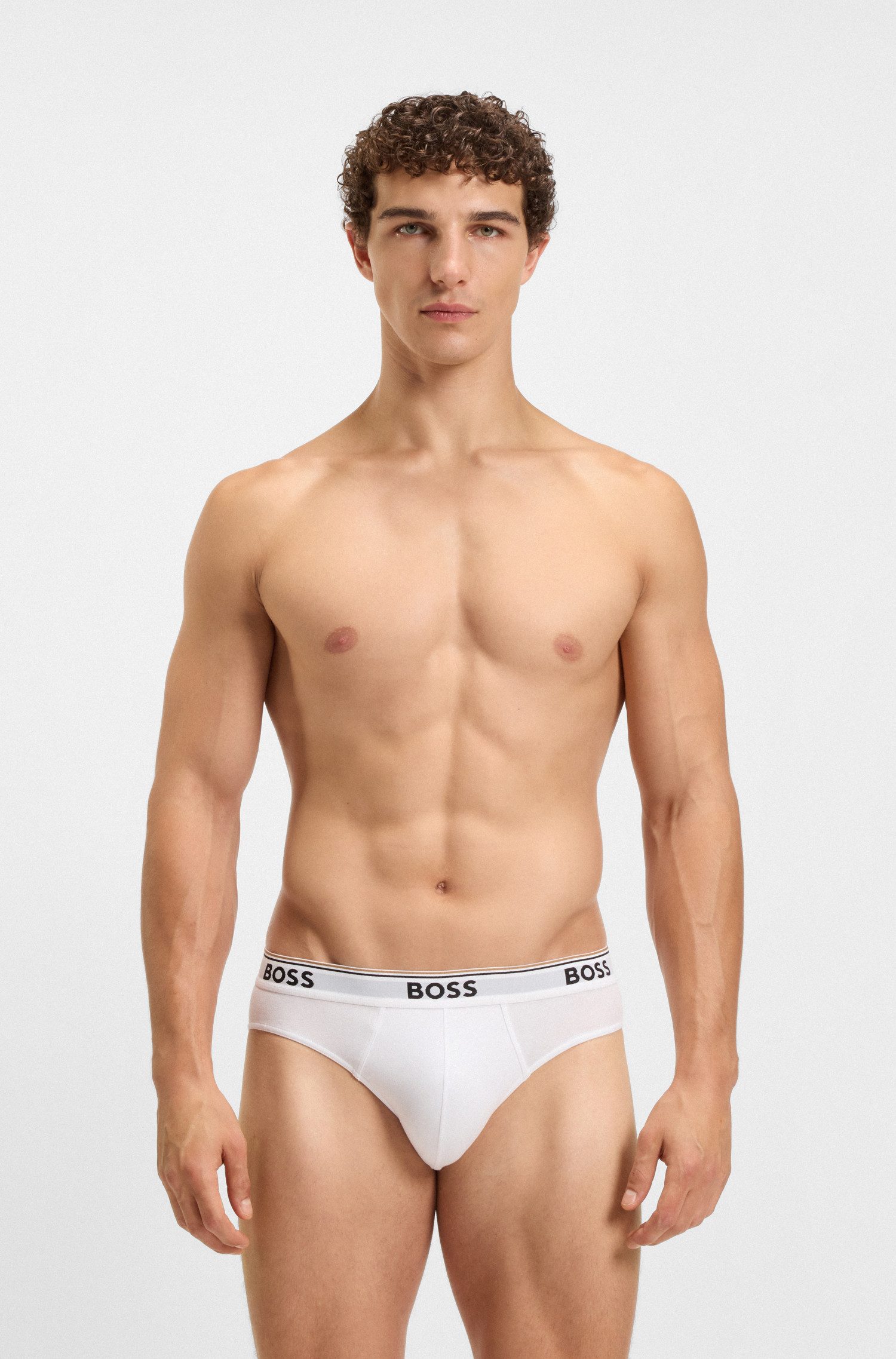 BOSS Slip Brief 3P Power (3-St) Elastikbund mit Logo günstig online kaufen