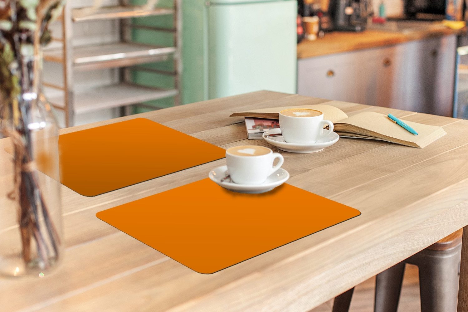 MuchoWow Platzset Orange - Jahreszeiten - Herbst - Farbe, (6-St), Platzsets, Tischset, Abwaschbar, Tischsets, Platzdeckchen – Bild 3 von 5