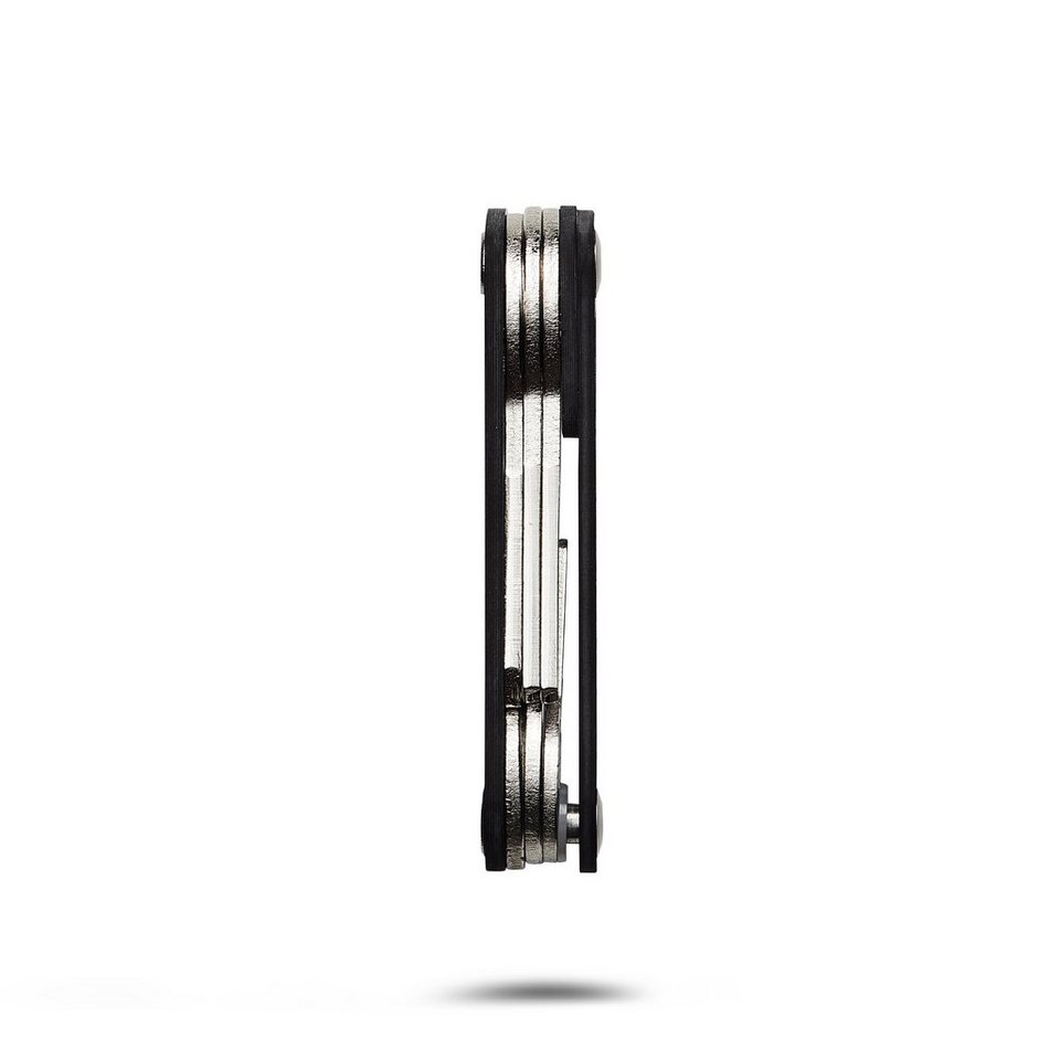 SLIMJACK Schlüsselanhänger SLIMJACK Keyholder V2 – kompakter Carbon  Schlüsselhalter, Für bis zu 14 Schlüssel + Autoschlüssel, 8 x 3 x 0,8 cm