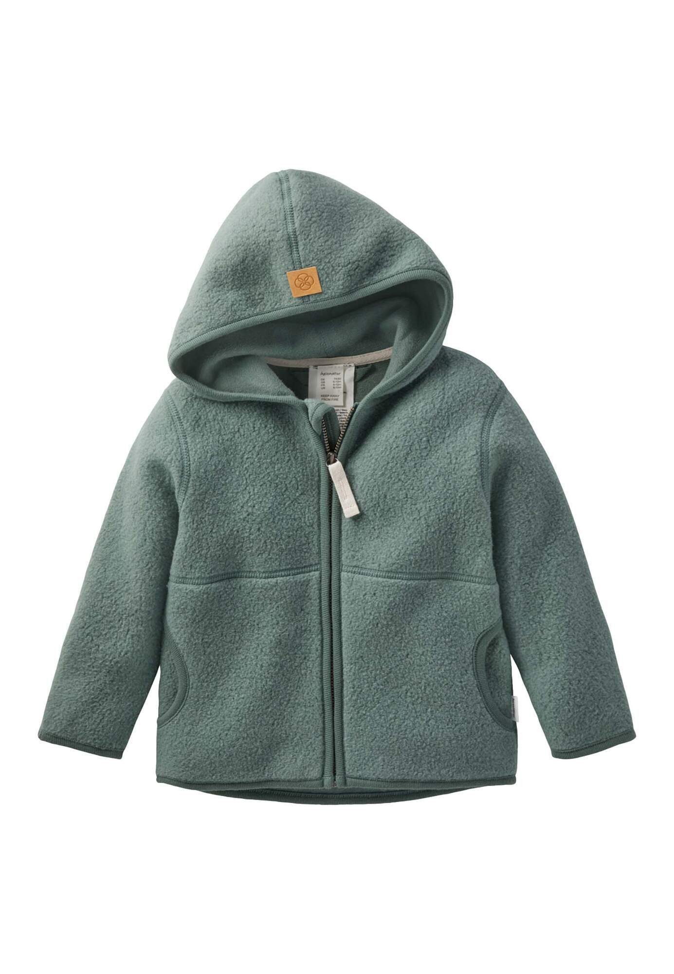 Hessnatur Fleecejacke aus reiner Bio-Baumwolle (1-St)