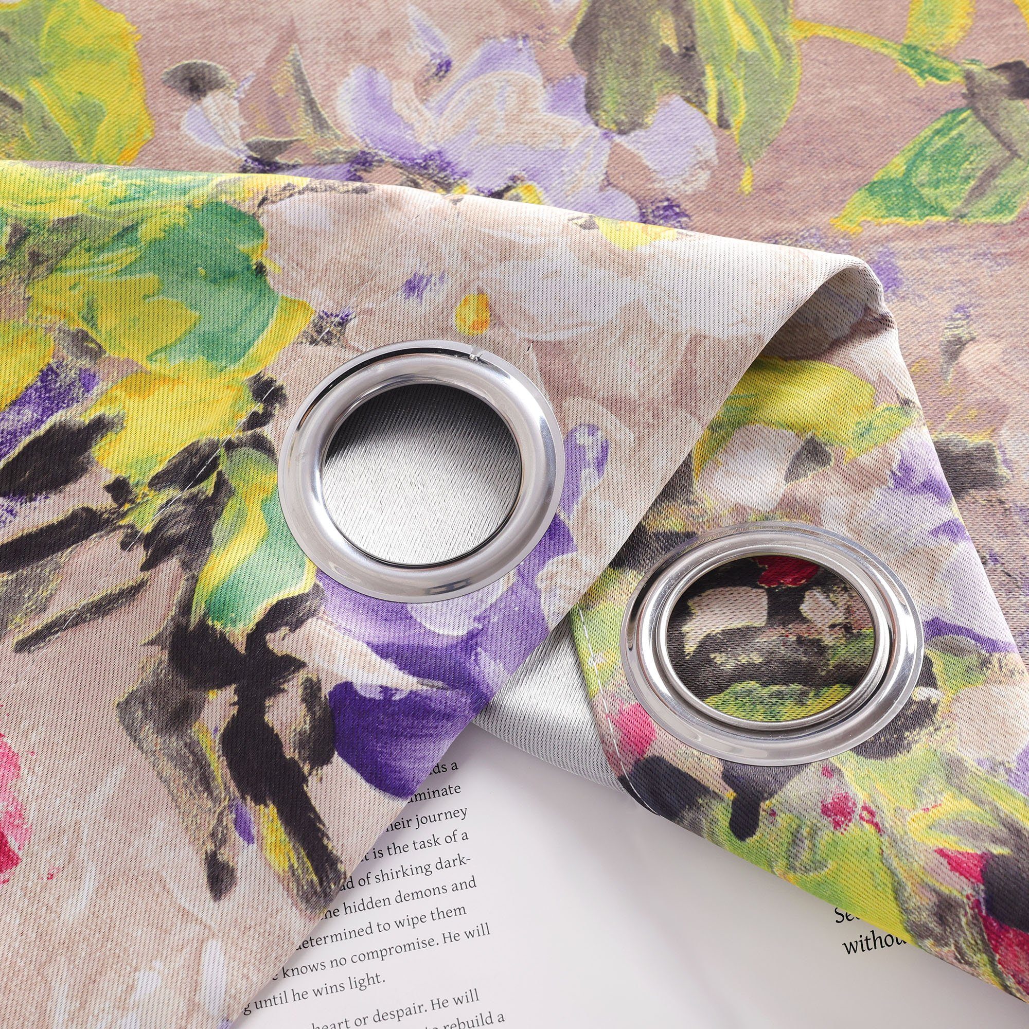 Joyswahl Vorhang (1 St), Ösen, blickdicht, vintange Blumen Muster günstig online kaufen