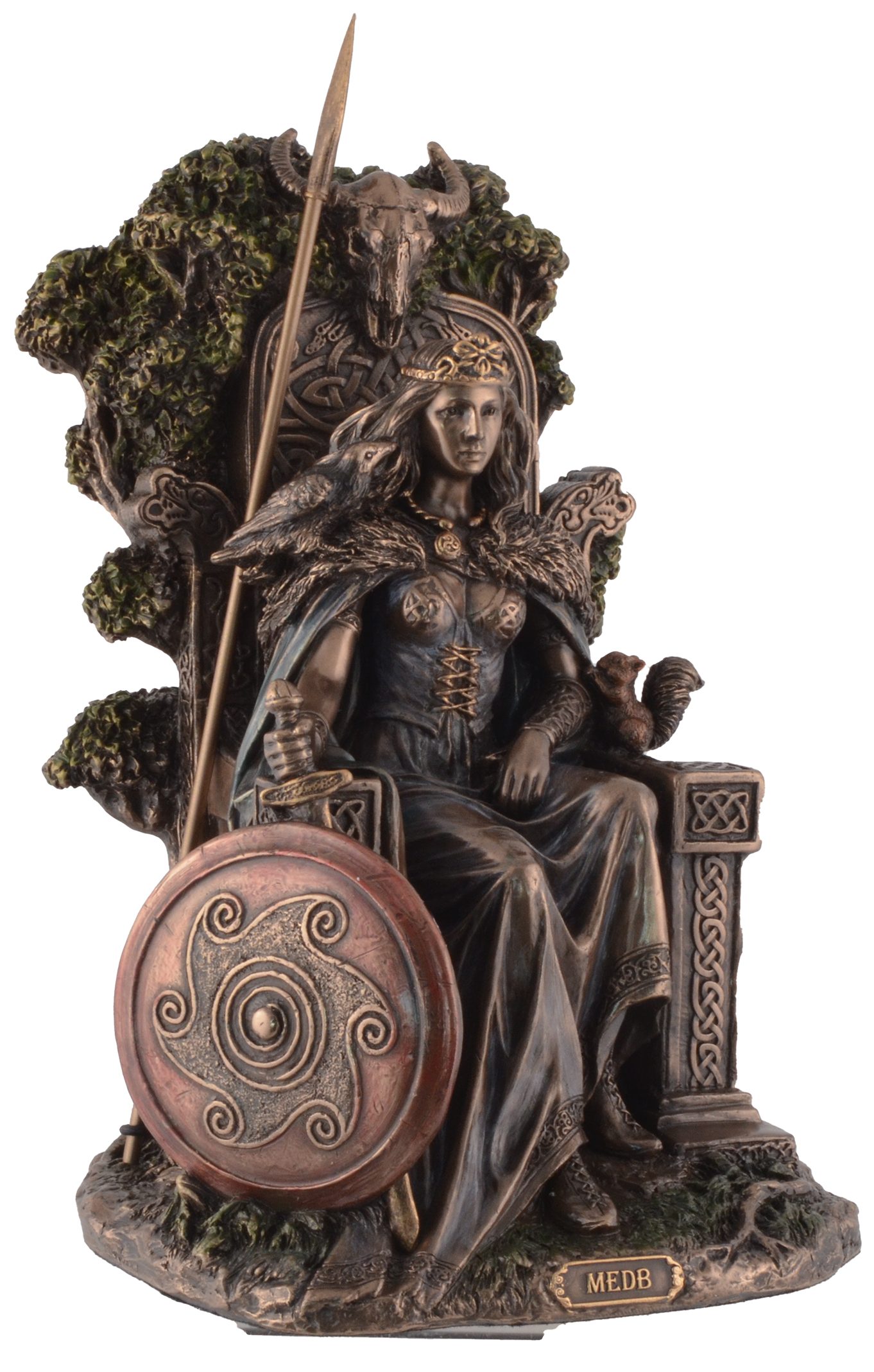bronziert by von - Sagenkönigin direct keltische Vogler ca. Connacht Dekofigur von Veronese, Gmbh coloriert, Medb und 14x15x22cm LxBxH: Hand