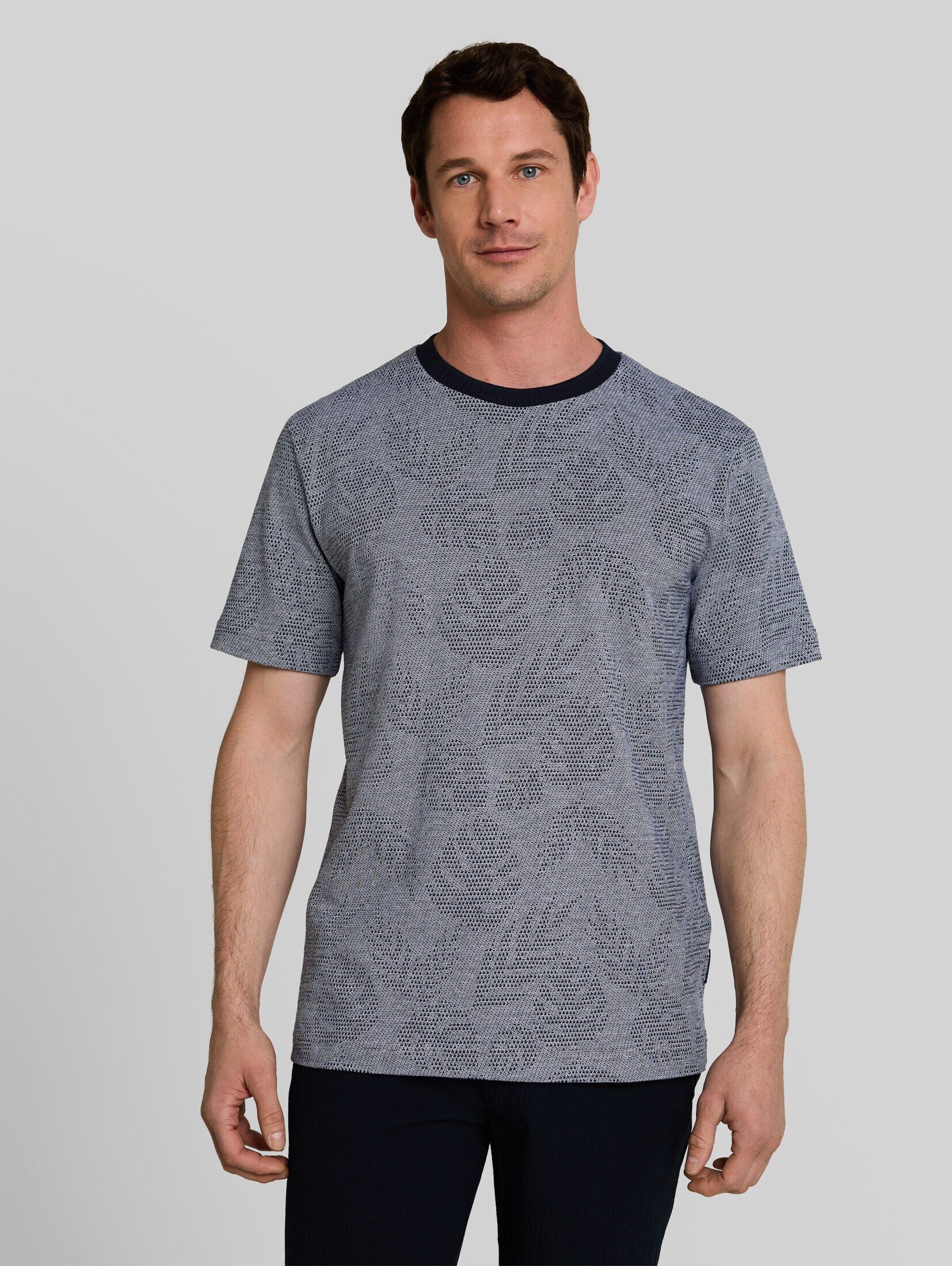 TOM TAILOR T-Shirt T-Shirt Jacquard T-Shirt mit Muster
