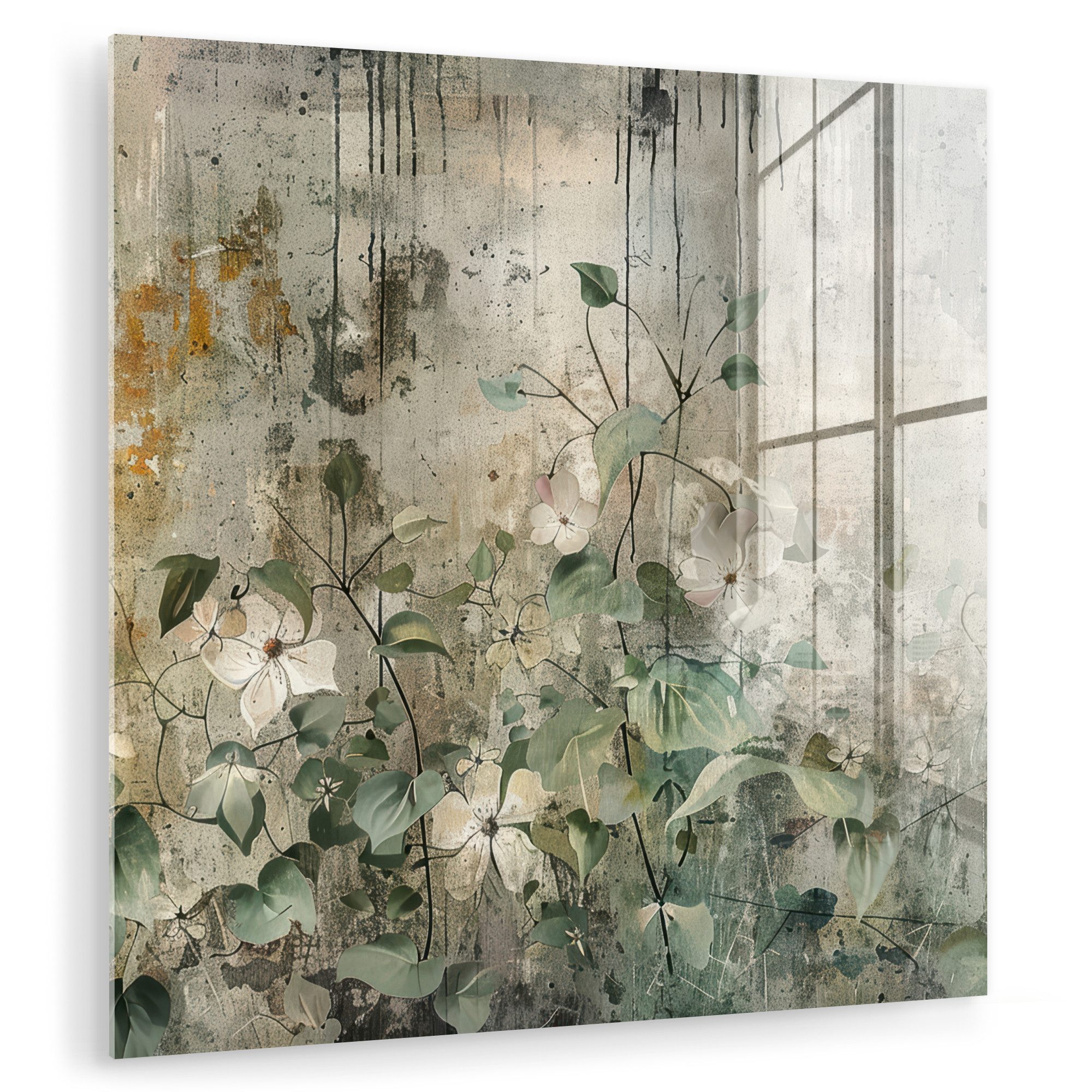 MuchoWow Acrylglasbild Blumen - Blätter - günstig online kaufen