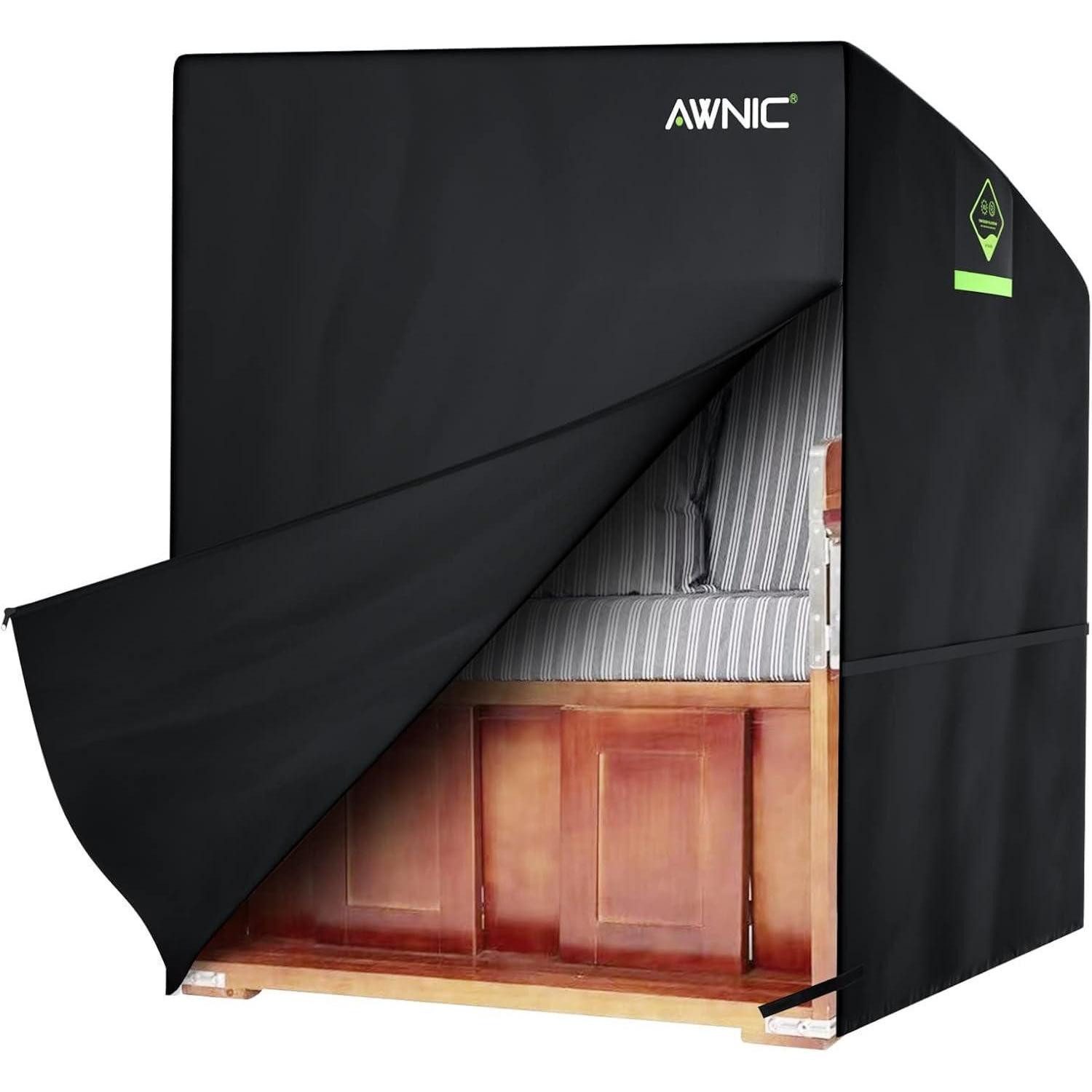 LuxusKollektion Strandkorb-Schutzhülle Strandkorbhülle Wasserdicht Winterfest L135×B105×H175 140cm mit 420D