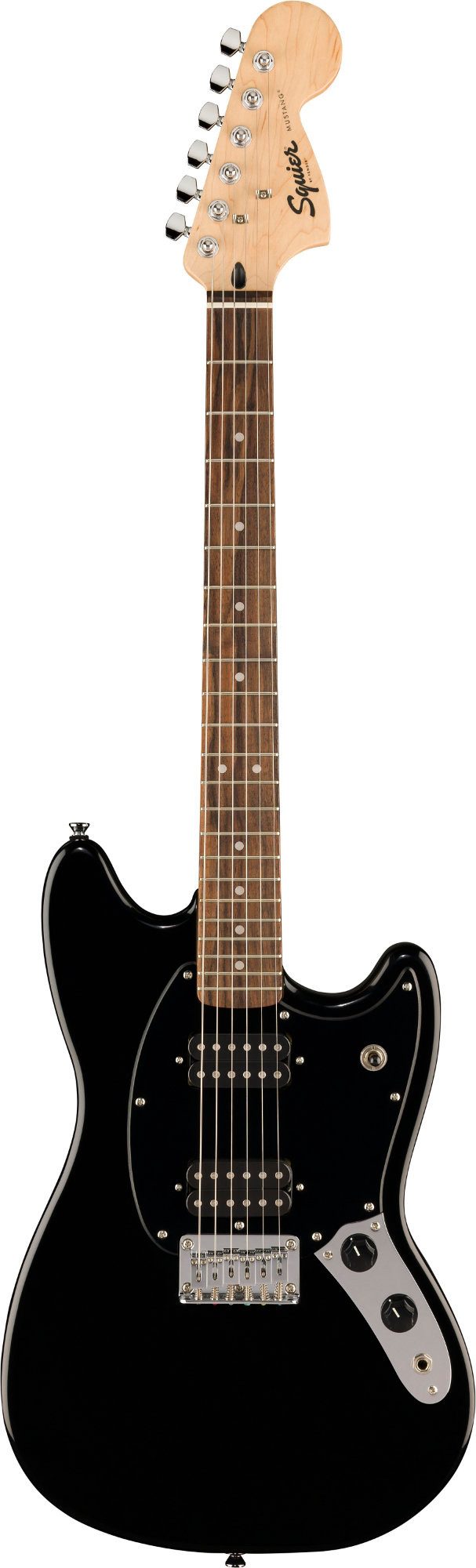 Squier E-Gitarre Sonic Mustang HH Black, Mustang, Shortscale