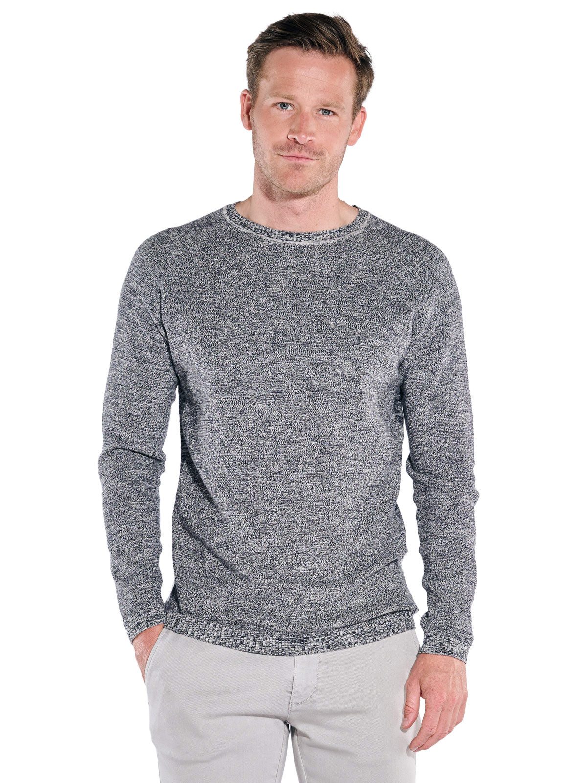 Engbers Rundhalspullover engbers Herren Pullover meliert, günstig online kaufen