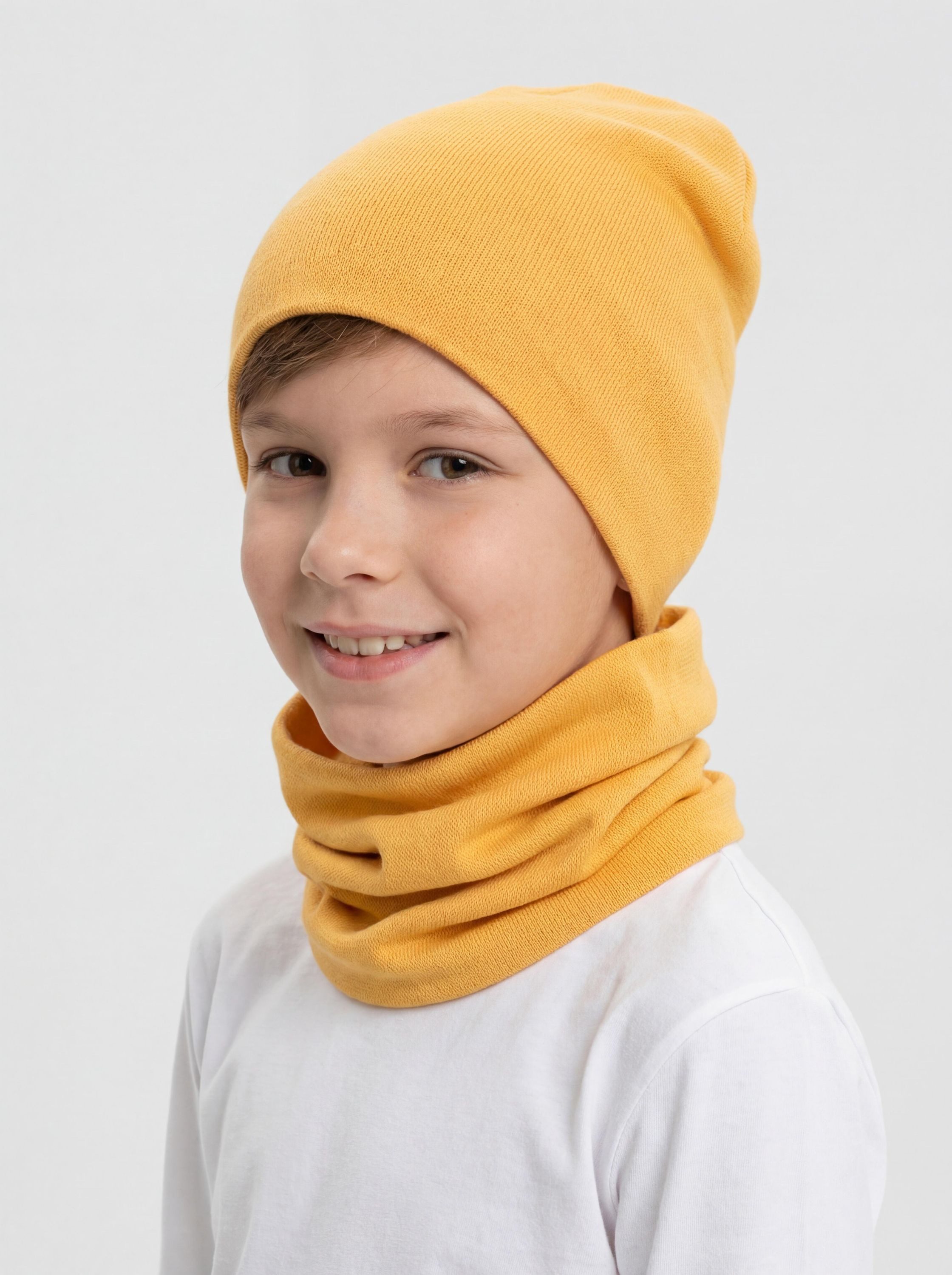 TupTam Beanie Kinder Beanie Mütze Schlauchschal Set aus Jersey und Rippstoff