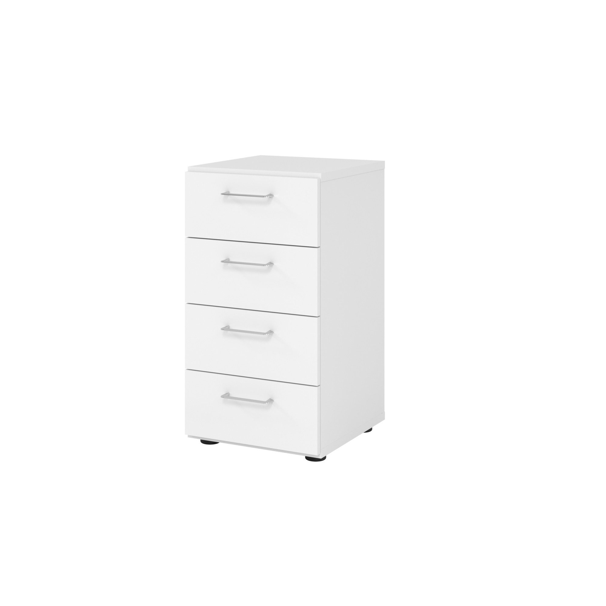 Hängeschuhschrank Regal 2OH 4 Schübe weiß/weiß