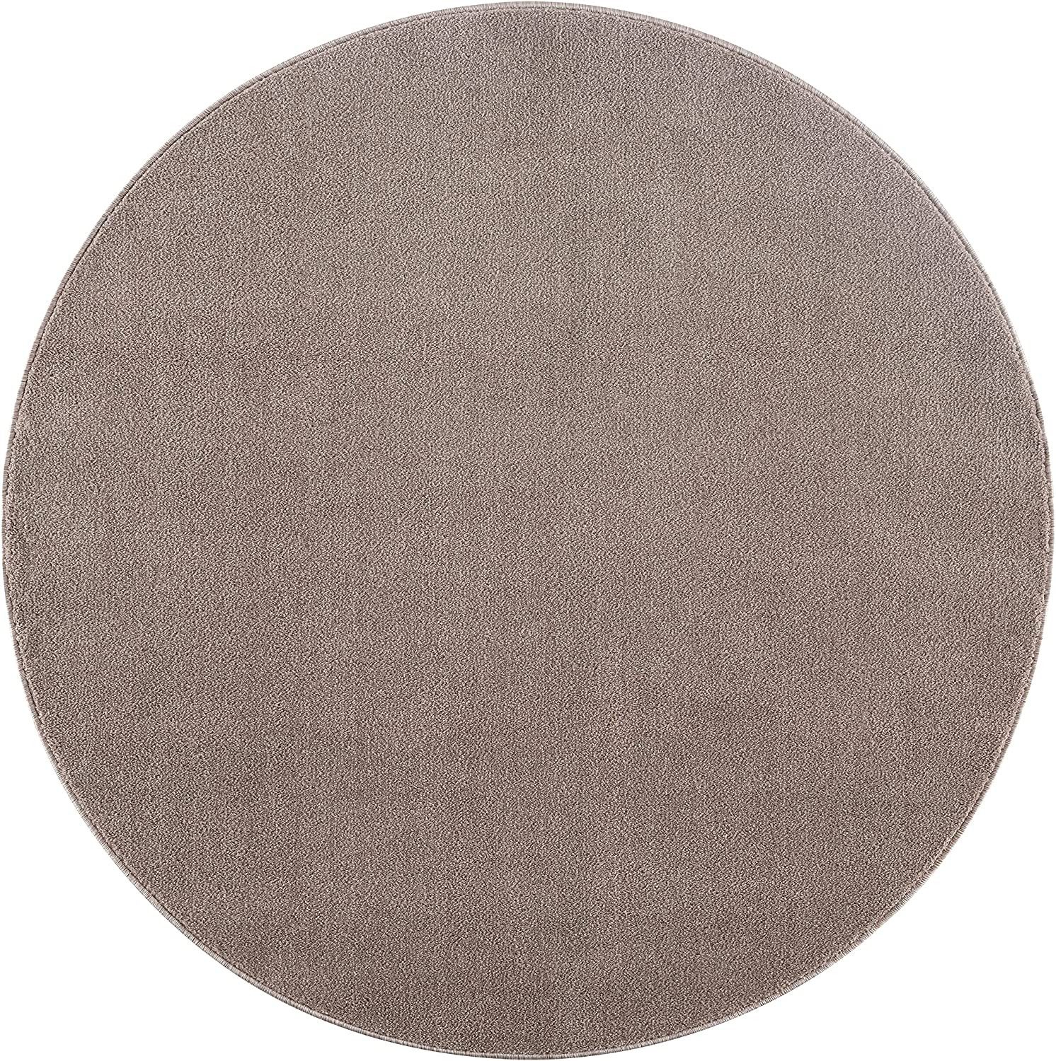 Jimri Teppich Lotus Wohnzimmer Teppich Einfarbig Kurzflor Läufer Uni, Rund, Wohnzimmer Teppich Einfarbig Kurzflor Läufer – Bild 2 von 5