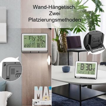yozhiqu Wecker Digitaler LED-Wecker, Kalender Datum Wanduhr, Thermometer Großer LED-Bildschirm mit Standfuß, individuell einstellbare Weckzeit