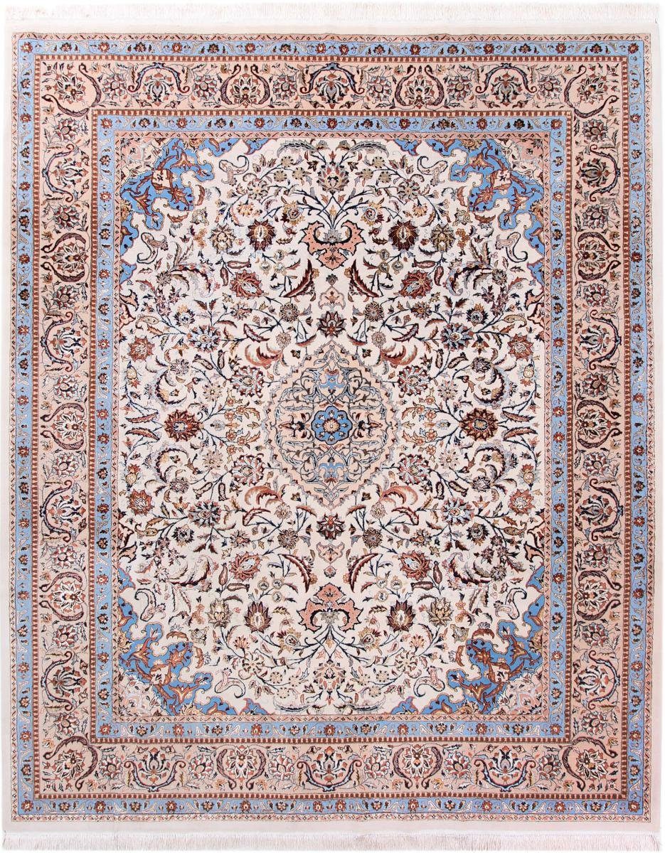 Orientteppich China Isfahan Seidenkette 248x302 Handgeknüpfter Orientteppich, Nain Trading, rechteckig, Höhe: 10 mm