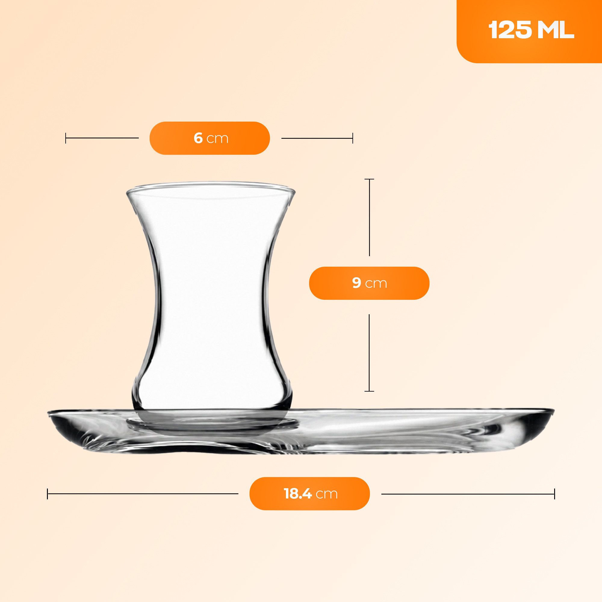 Pasabahce Gläser-Set Incebelli Teegläser-Set, 4-tlg., Glas, Dünnwandiges, elegantes Glas