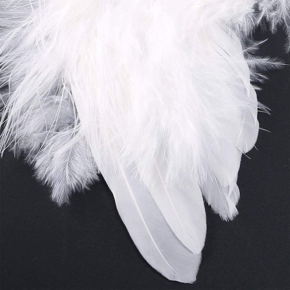 Weiße Dekohänger Federflügel,Weihnachtsdekorationen Jormftte