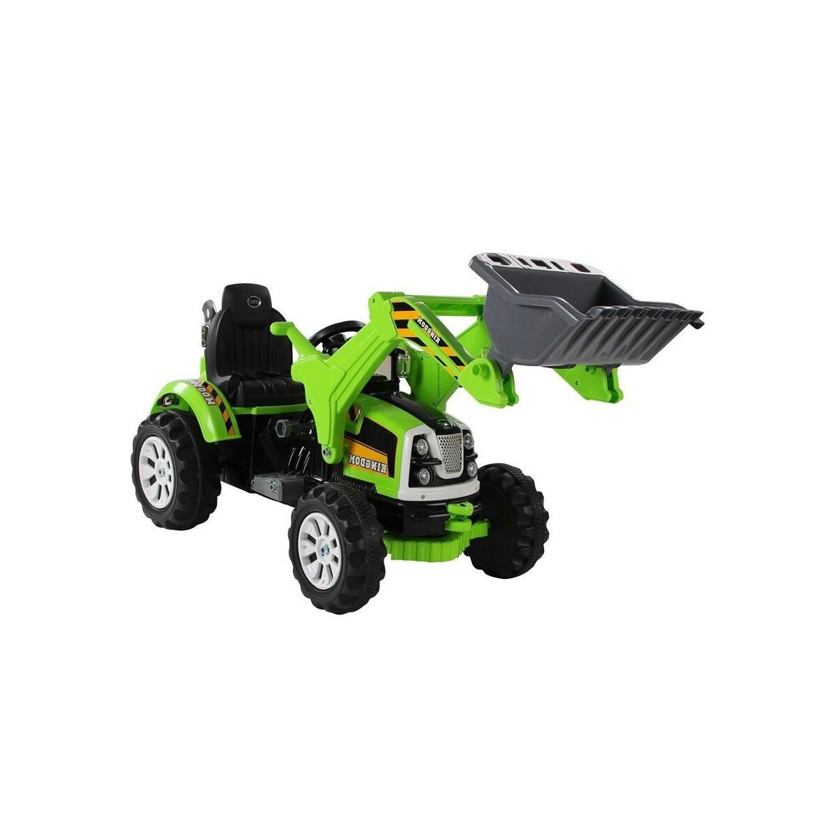 Wisam Elektro-Kinderauto Elektrische Fahrt auf Traktor mit Schaufelbagger Grün