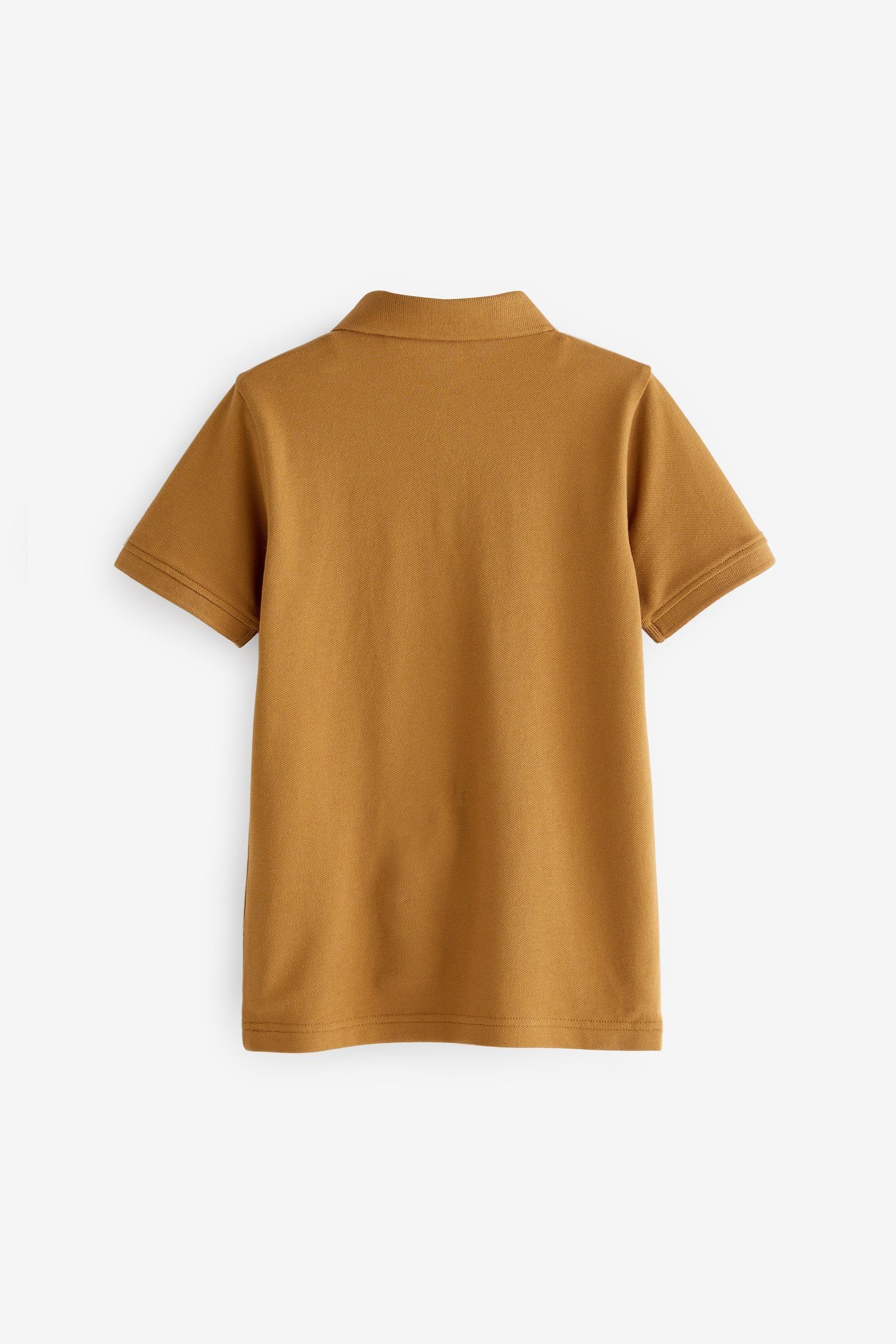 Next Poloshirt Kurzärmeliges Polo-Shirt (1-tlg) Tan Brown