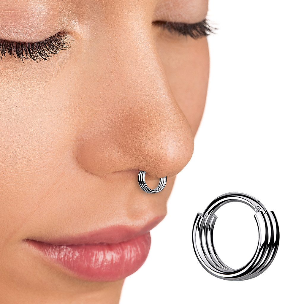 Taffstyle Nasenpiercing Septum Piercing Segment Ring günstig online kaufen