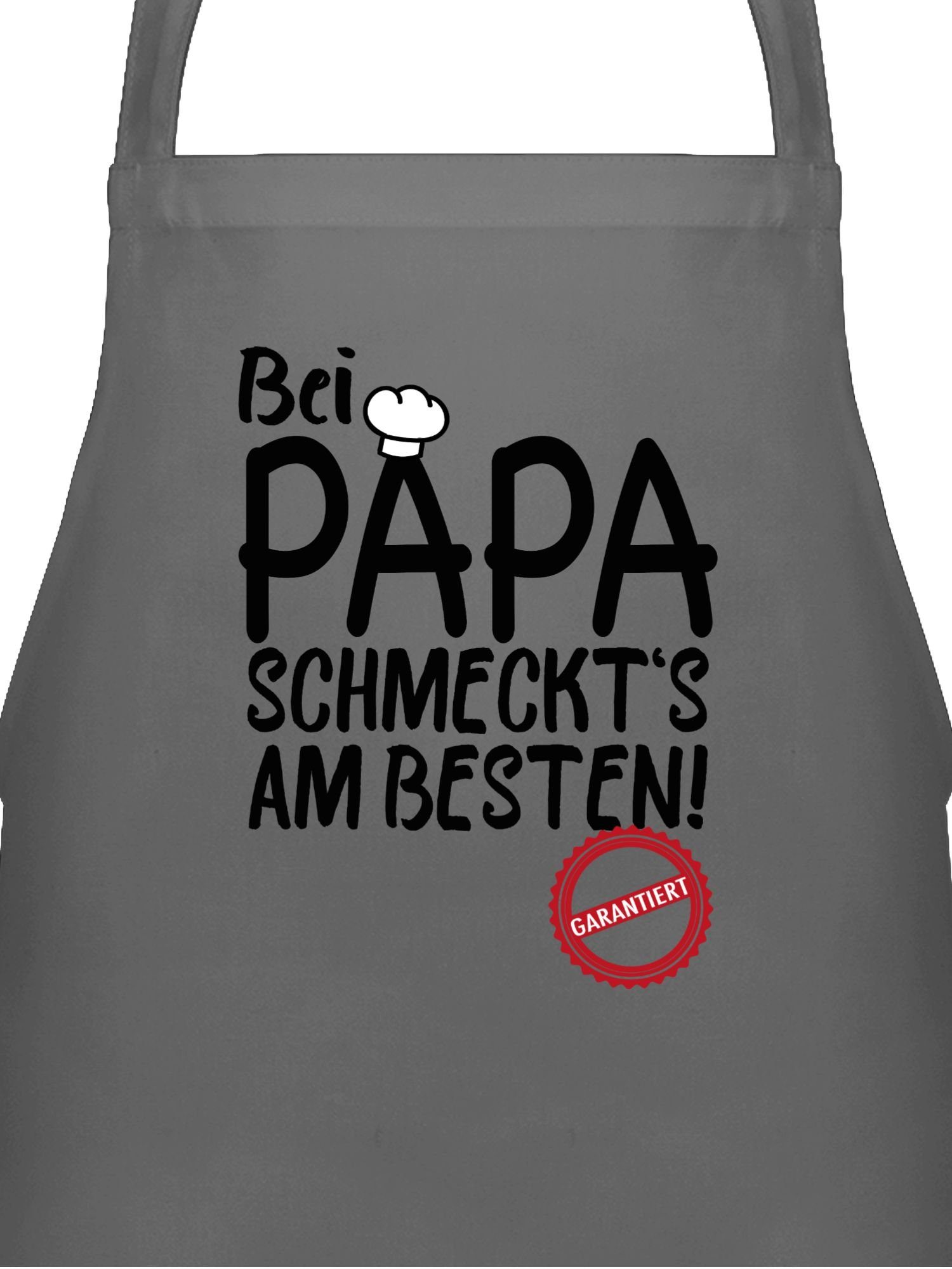 Shirtracer Kochschürze »Bei Papa schmeckt's am besten schwarz Küche