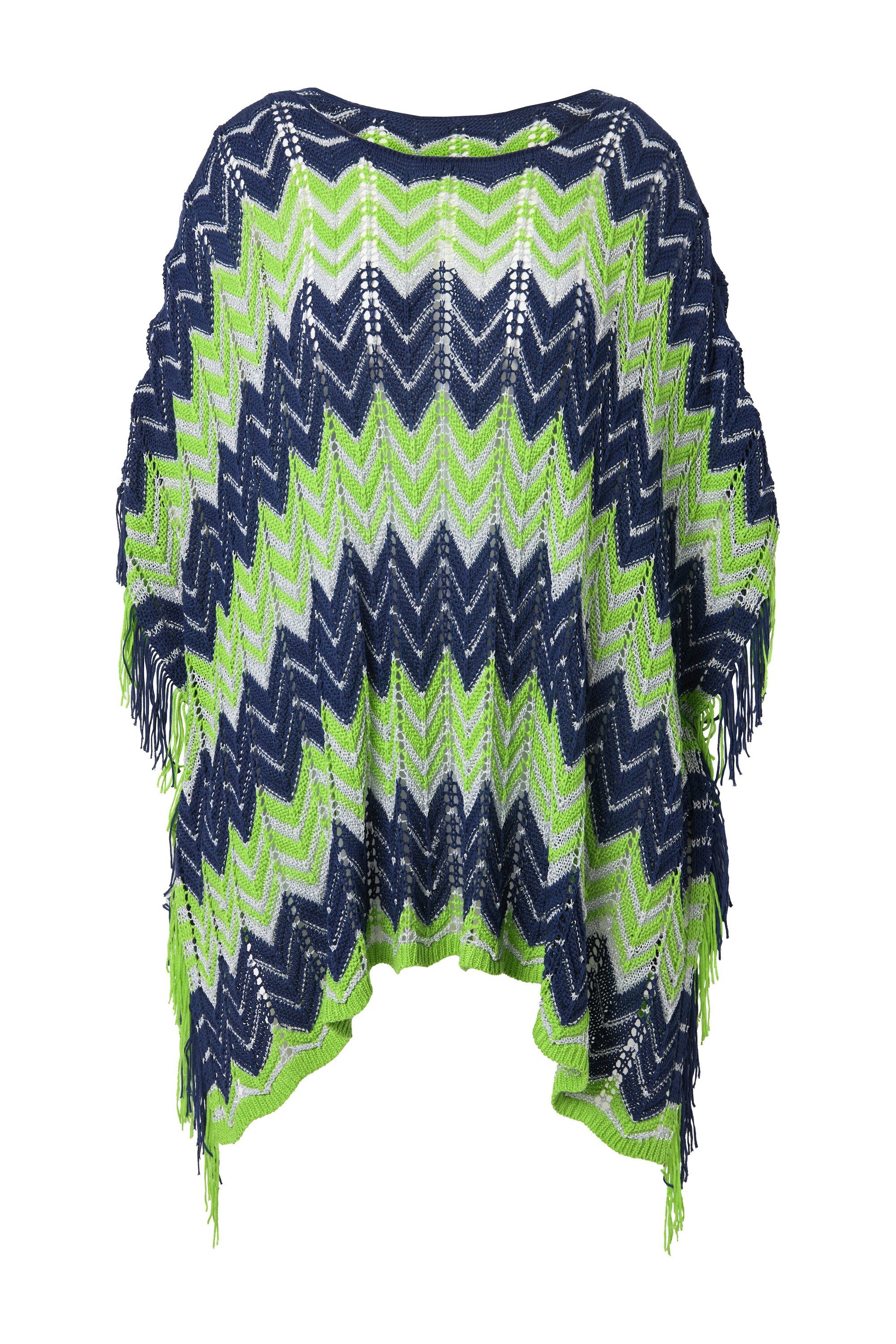 MIAMODA Pullunder Poncho oversized Zackenstrick mit günstig online kaufen
