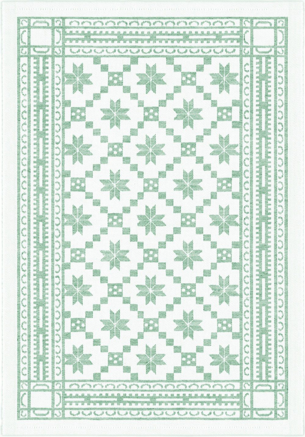 EKELUND MASTER WEAVERS 1692 Geschirrtuch Küchenhandtuch Åttebladrose 040 35x50 cm, (1-tlg., 1 x Geschirrtuch), gewebt