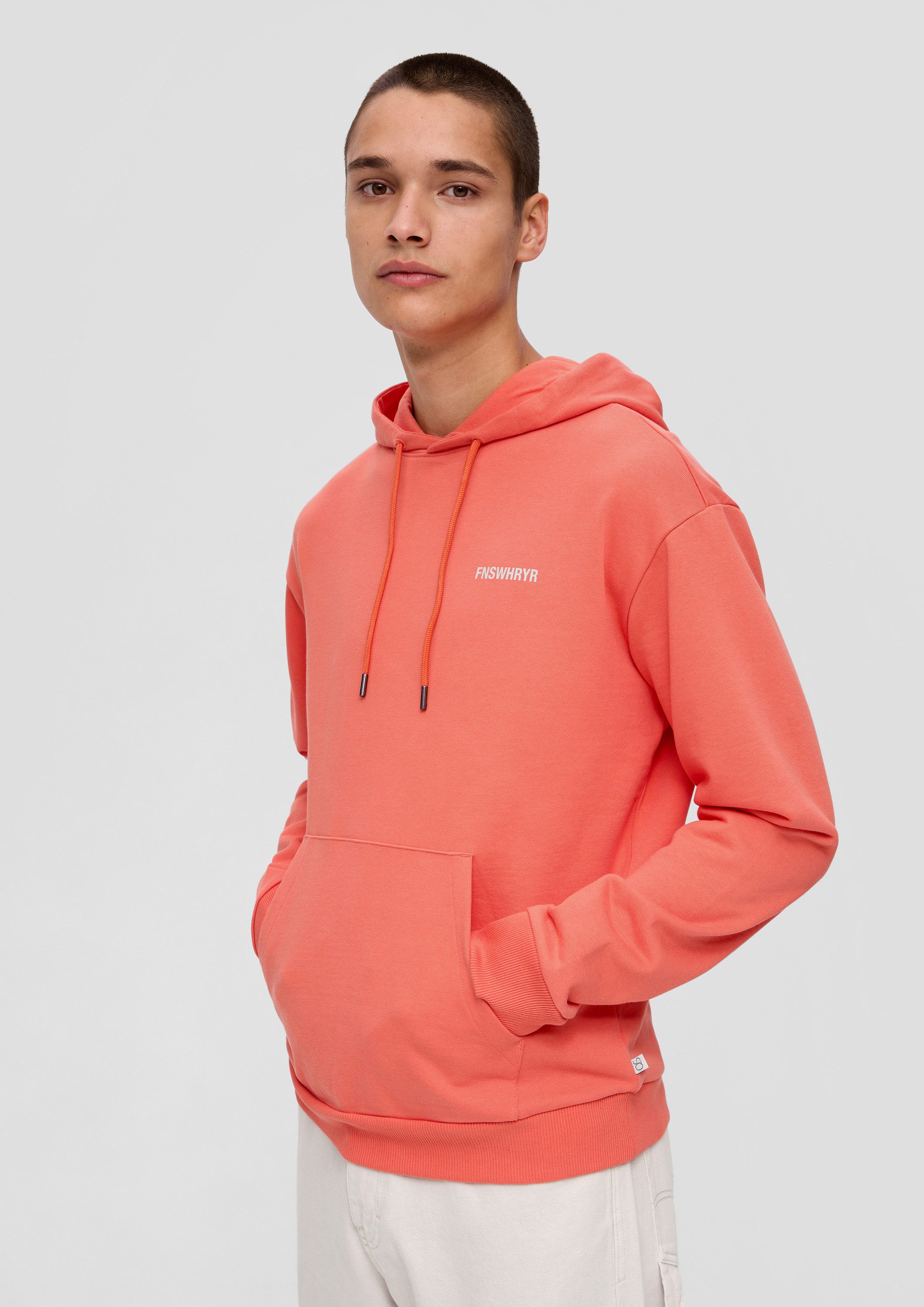 QS Sweatshirt Sweatshirt Sweat-Hoodie aus Baumwolle
