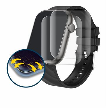 BROTECT Full-Screen Schutzfolie für walkbee Smartwatch 1.96", Displayschutzfolie, 2 Stück, 3D Curved klar