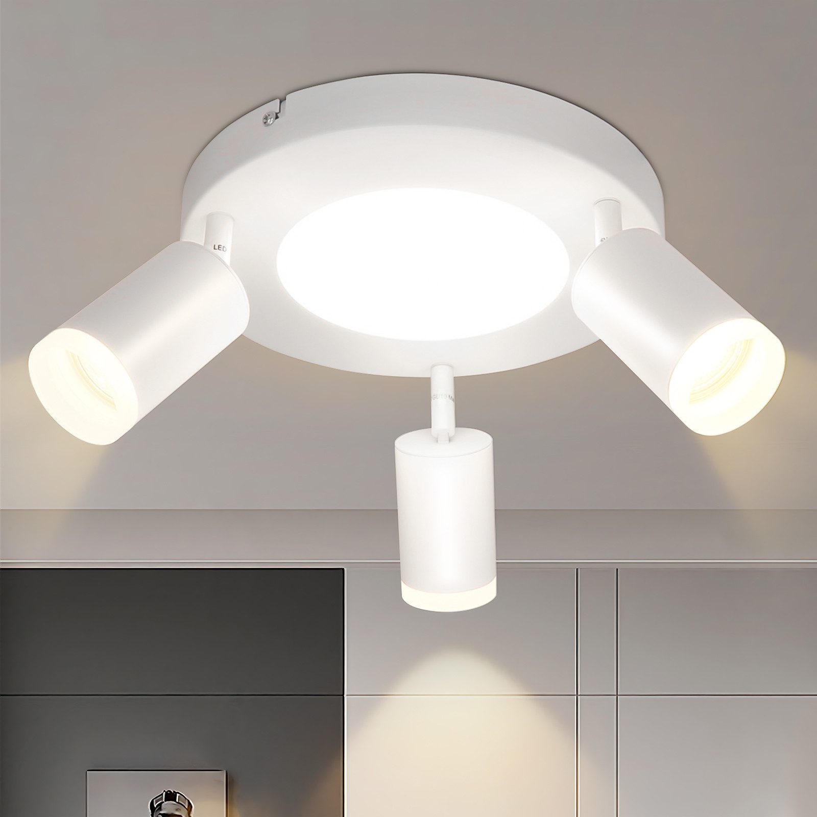 Nettlife Deckenstrahler Schwarz Schlafzimmer GU10 2/3/4 günstig online kaufen