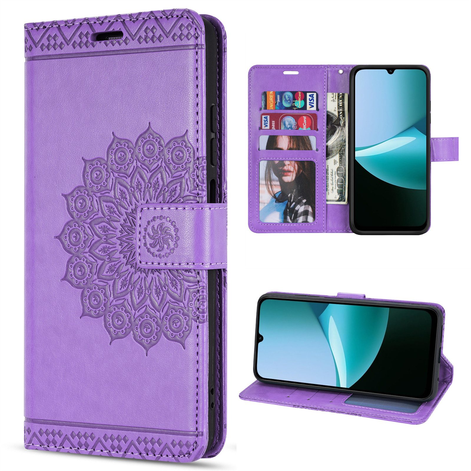 betterfon Handyhülle Handytasche für Xiaomi Redmi 15C Klapphülle Wallet, Wallet Case mit Kartenfächern Magnetverschluss und weicher Innenhülle
