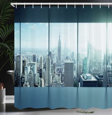 Abakuhaus Duschvorhang Moderner Digitaldruck mit 12 Haken auf Stoff Wasser Resistent Breite 175 cm, Höhe 180 cm, New York Städtische moderne Stadt