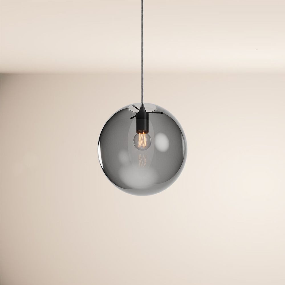 s.luce Pendelleuchte Hängeleuchte Orb Glaskugel Schwarz, günstig online kaufen