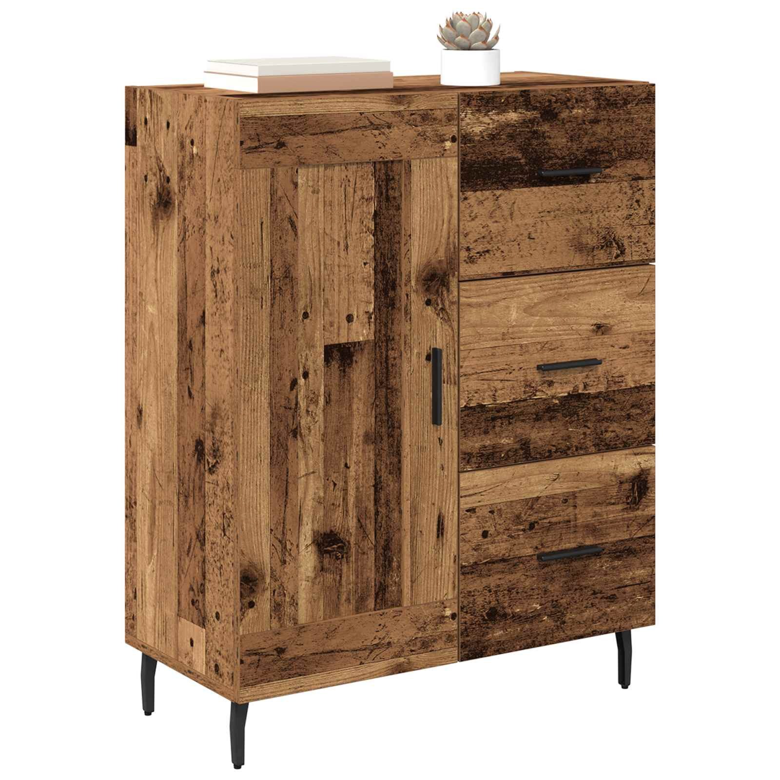 vidaXL Sideboard Sideboard Altholz 69,5 x 34 x 90 cm Verbundholz und Eisen (1 St)