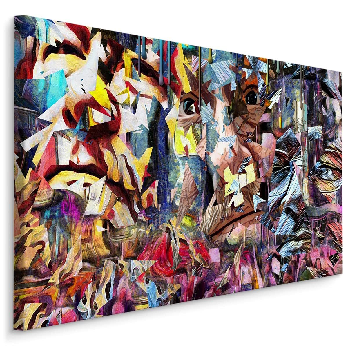 Muralo Leinwandbild Menschen – Leinwandbild Wandbild Kunstdruck Wohnzimmer, Frau (1 St), Mensch – Gesicht – Auge, 30 x 20 cm, aufhängefertig