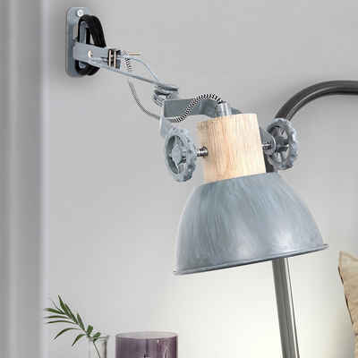Steinhauer LIGHTING Wandleuchte, Leuchtmittel nicht inklusive, Wandleuchte Wandlampe Schlafzimmerleuchte Spot flexibel Eichenholz