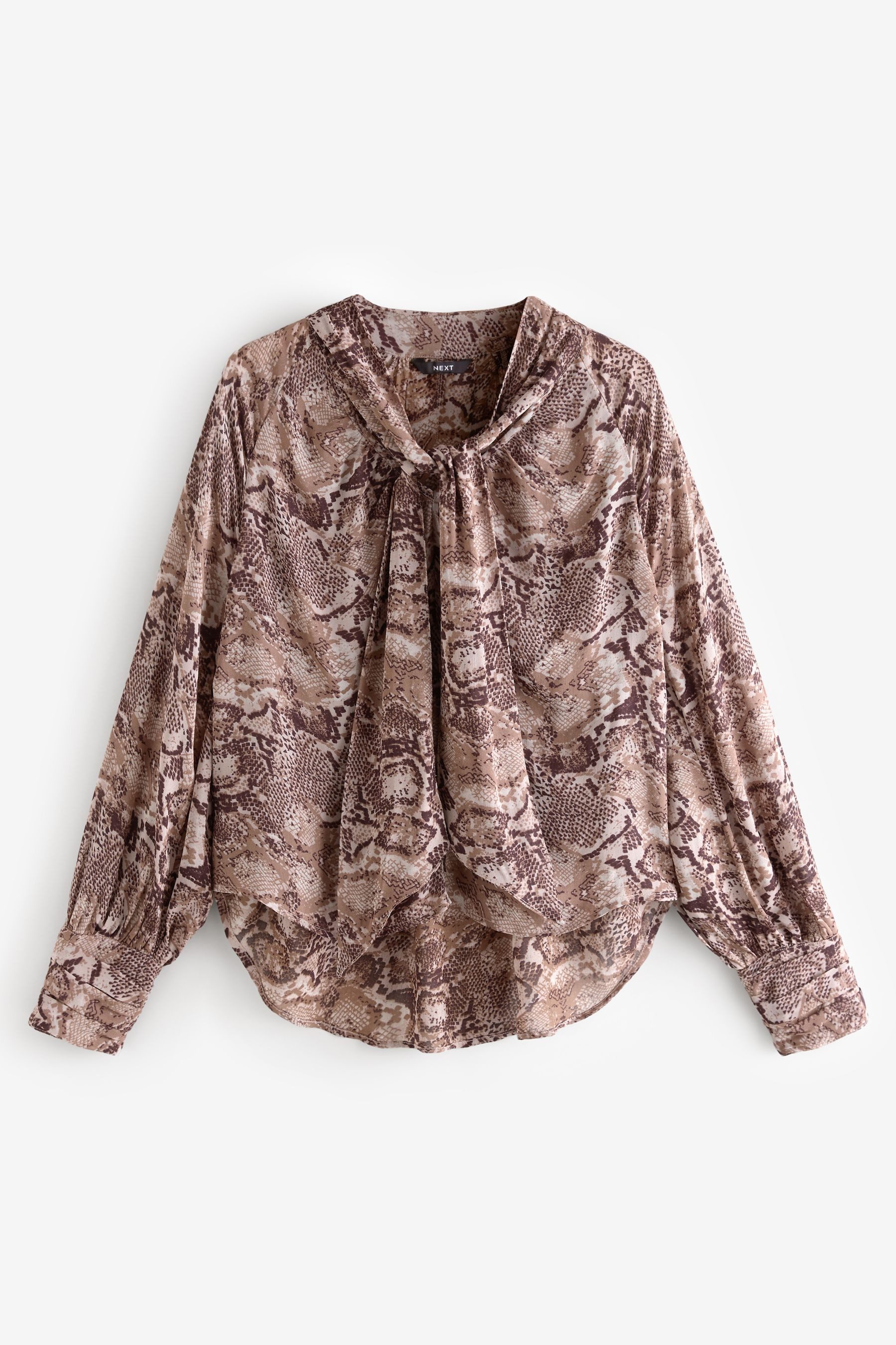 Next Langarmbluse Langärmelige Bluse mit Bindeausschnitt günstig online kaufen