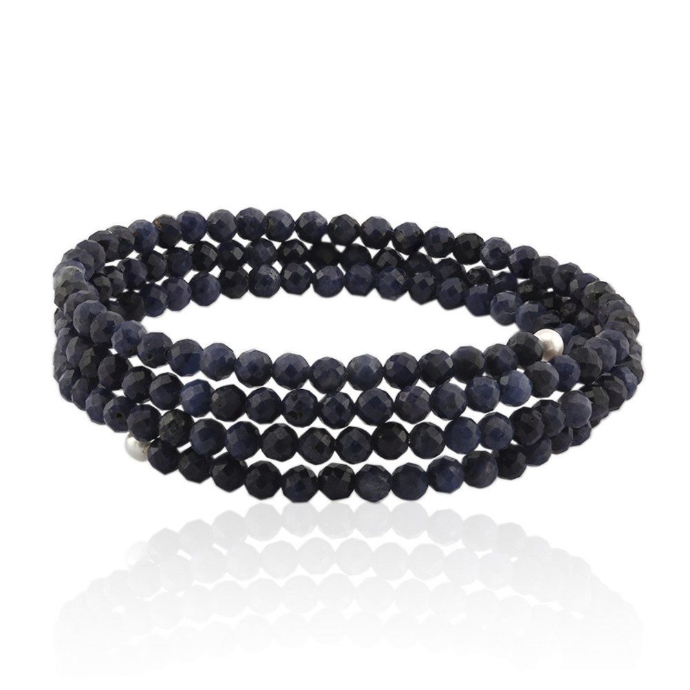 Cavill Perlenarmband Cavill Edelstahl Armband mit 48,7 ct blauen Saphiren & Perlen (1-tlg)