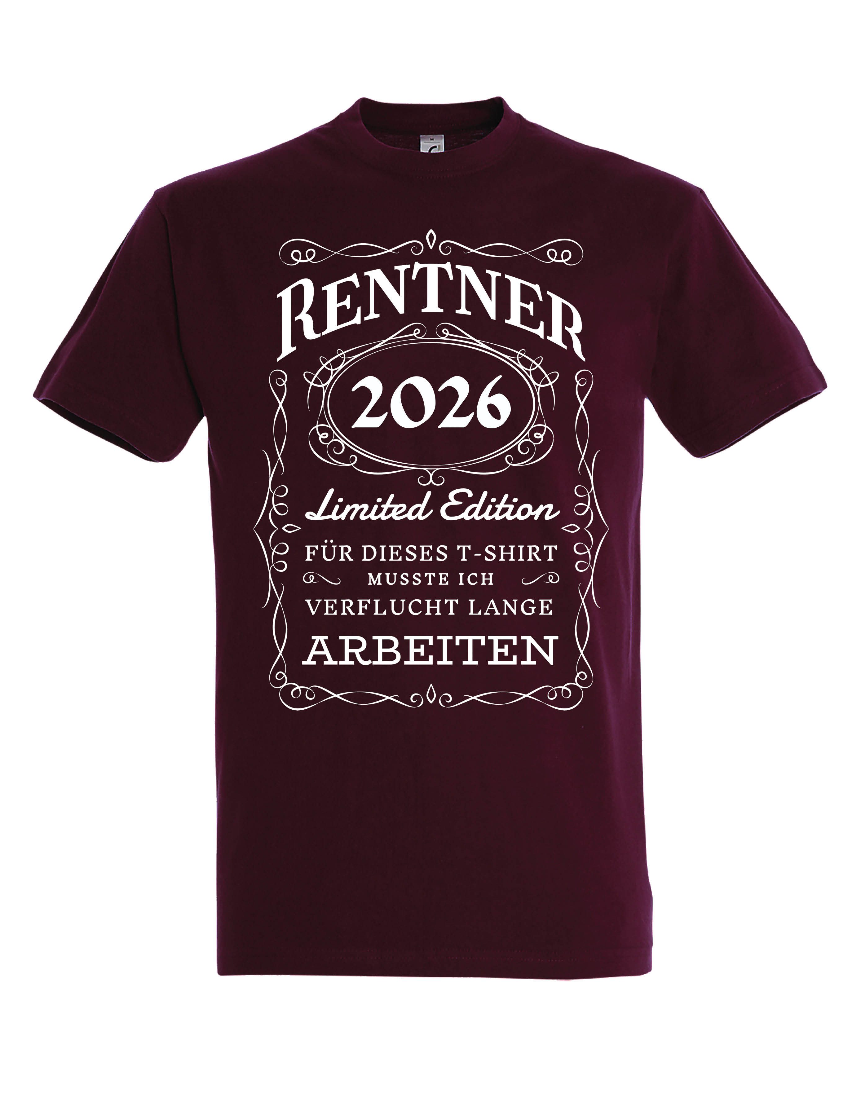 Youth Designz T-Shirt RENTNER 2026 Herren T-Shirt Rente Geschenk mit lustigem Spruch zum Ruhestand