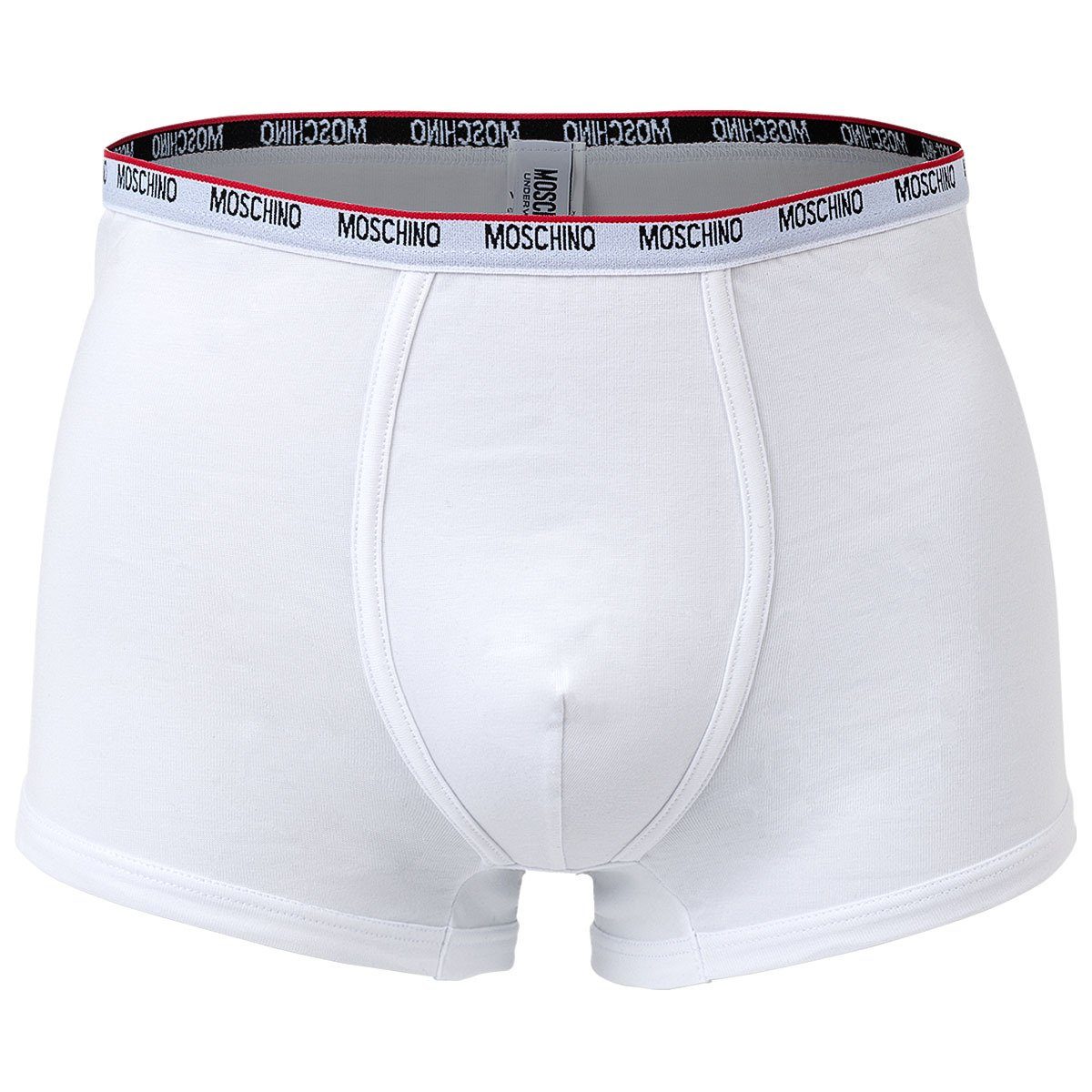 Boxer - 2er Pack Unterhose, Shorts Moschino Trunks, Herren Weiß Cotton