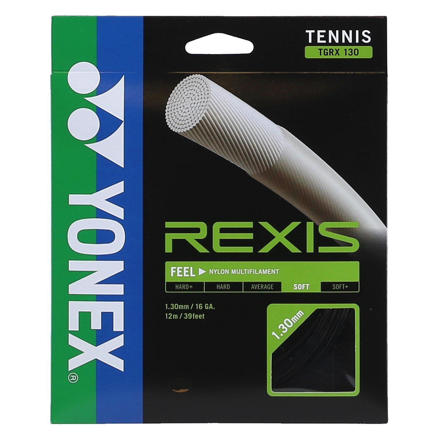 Tennissaite Rexis Feel (Kontrolle+Touch) schwarz 12m Set