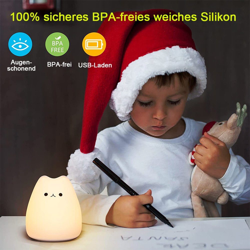 Nachttischlampe Nachtlicht Nachtlicht Babyzimmer LED zggzerg Katzenlampe,Kinder LED Niedliche