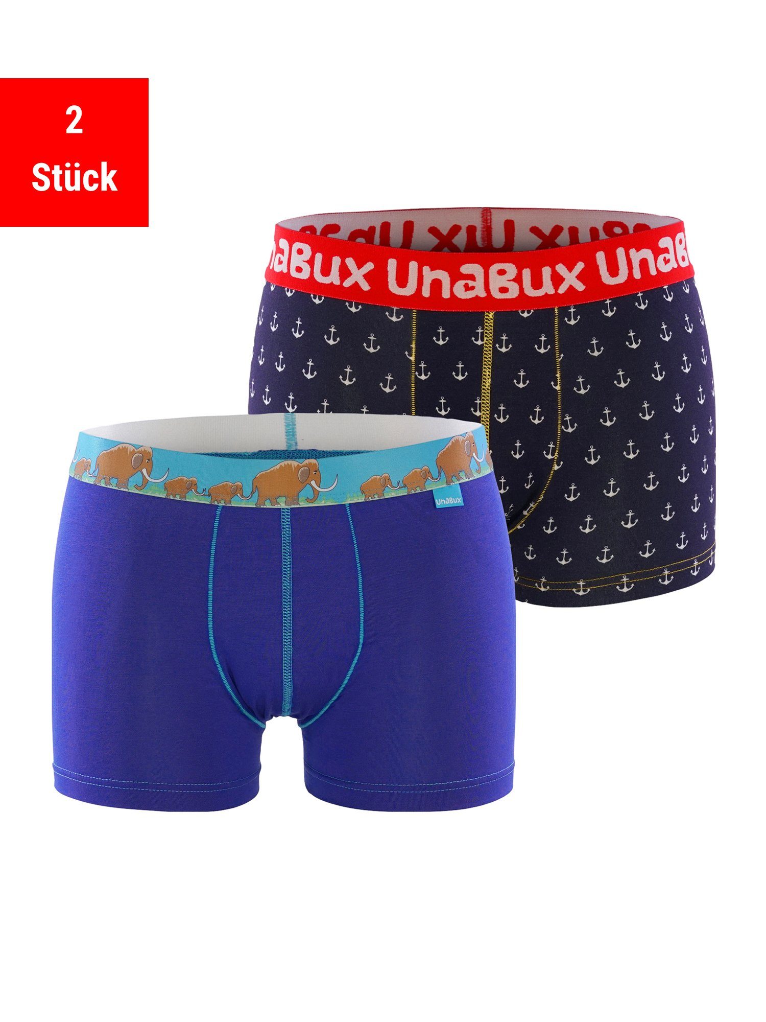 UnaBux Retro Pants Boxer Briefs MAMOUTH HIKE / FIVE FINGERS (2-St) GOOD OLD ANCHOR