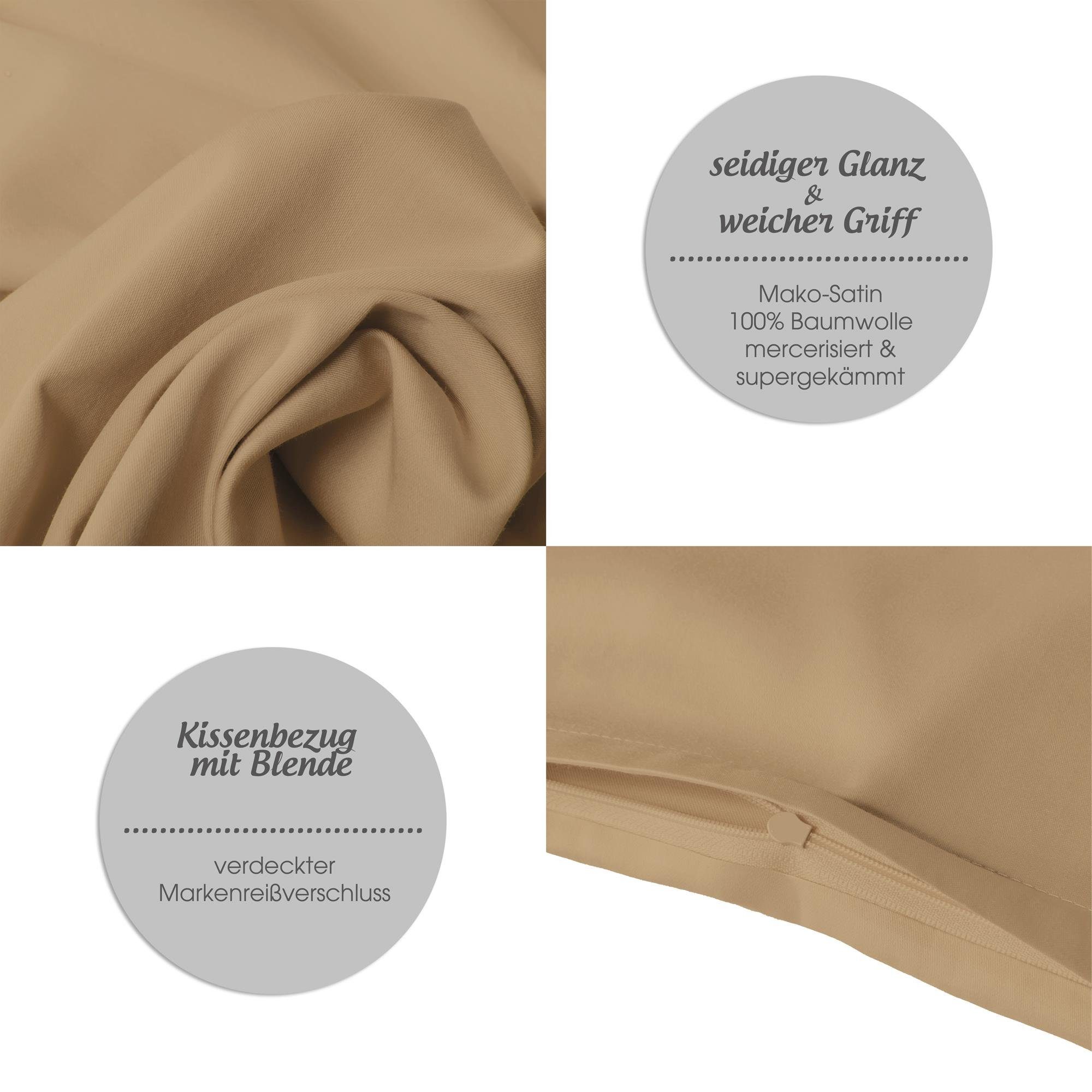 aqua-textil Kissenbezüge Luxury Kissenbezüge Kissenhüllen Mako günstig online kaufen