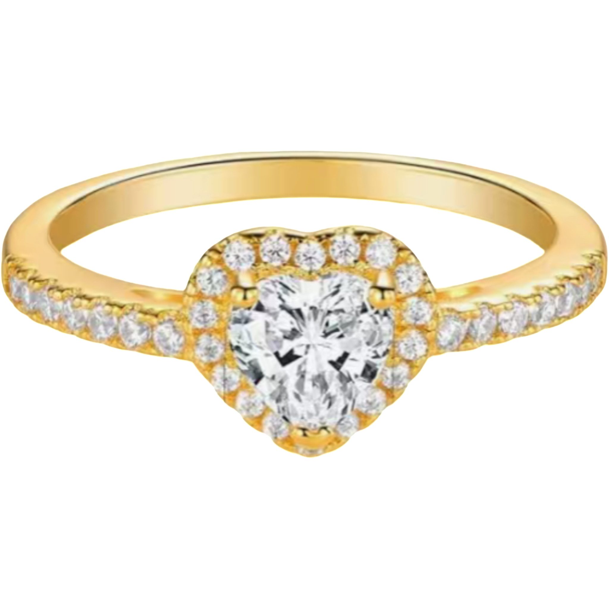 Diamantring ring gold damen 585 echtgold,1ct Herzförmiger Diamantring,labordiamant