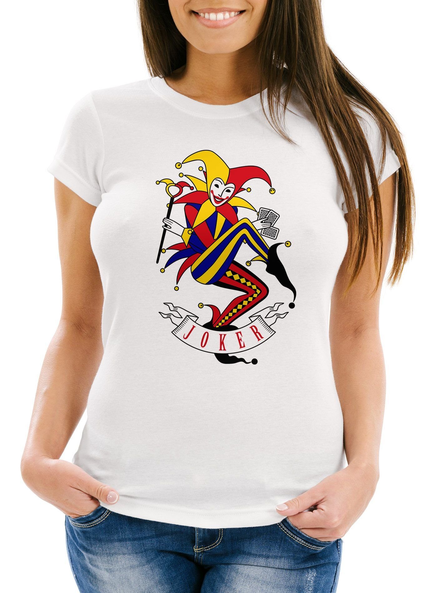 MoonWorks Print-Shirt Damen T-Shirt Kartenspiel Kostüm günstig online kaufen