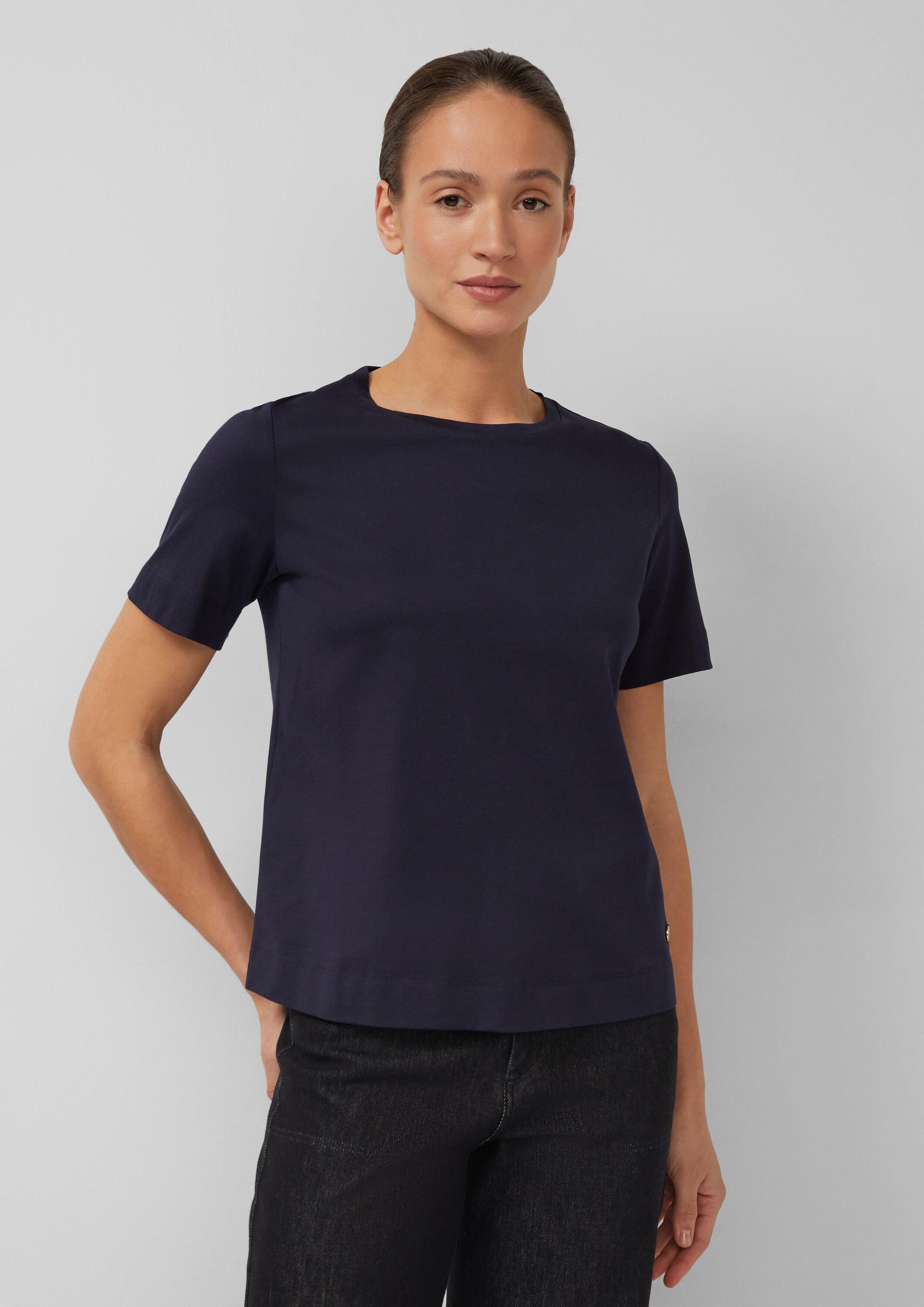 s.Oliver Kurzarmshirt T-Shirt T-Shirt aus merzerisierter Baumwolle im Relax günstig online kaufen